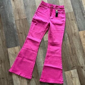 Glitz Hot Pink Wide Leg Jeans